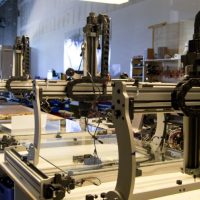 Three rig setup for creating the terapixel macro