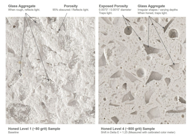 Surface Analysis Kreysler@2x An illustration of color control & surface roughness in FRP architectural panels.