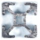 Gigapixel image of an aluminum 8020 2020 extrusion cross-section showing T-slot geometry for blog post " Set the Resolution"